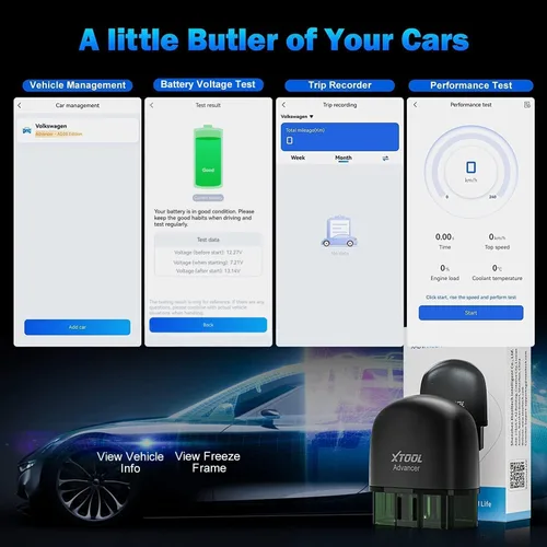 Vista 6 de Escáner OBD2 XTOOL Advancer AD20, Herramienta de Escaneo de Diagnóstico de Luz de Verificación del Motor para iPhone/Android, Escáner OBDII