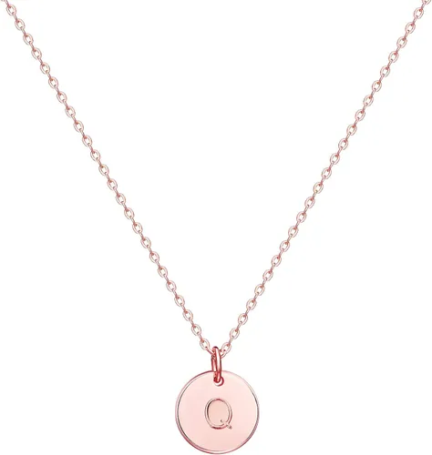 Vista 11 de Valloey Rover - Collares con inicial para mujer, chapado en oro de 14 K, con letra redonda, dije de disco de moneda de doble cara, grabado de la A a