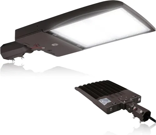 Vista 45 de RuggedGrade Vatiaje de luz LED NextGen IV de 100 W para estacionamiento Negro