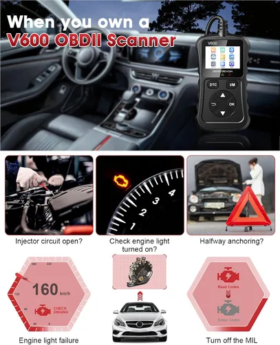Vista 7 de Escáner OBD2 Lector de código de automóvil Soporte de prueba de voltaje Plug and Play Fixd Car CAN Herramienta de escaneo de diagnóstico Leer