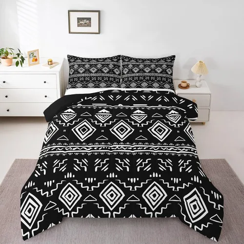 Vista 33 de Erosebridal Southwestern - Juego de edredón tamaño individual, diseño étnico étnico, geométrico, bohemio, azteca, para niños, adolescentes, adultos