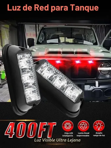 Vista 2 de YM E-Bright Paquete de 2 Luces de Flash LED Rojas de 3 LED para Coche DRL Camión Luz de Advertencia Estroboscópica de Emergencia 12-24V Rojo