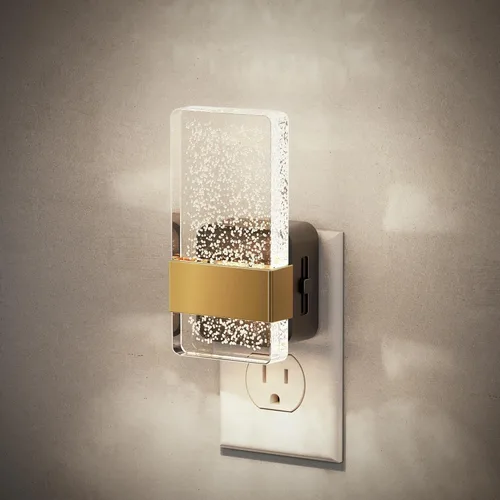 Vista 11 de JandCase Luces nocturnas enchufables a la pared, sensor de atardecer a amanecer, LED blanco suave de 3000 K, diseño acrílico, brillo ajustable de 0