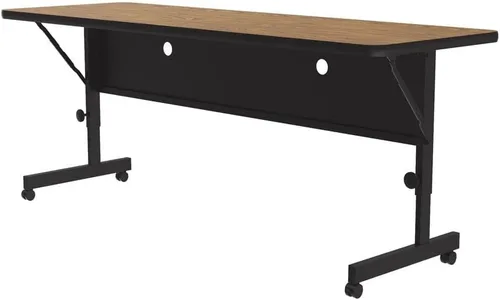Vista 11 de Correll Deluxe (HPL) - Mesa de oficina abatible, 24 x 72 pulgadas, granito negro
