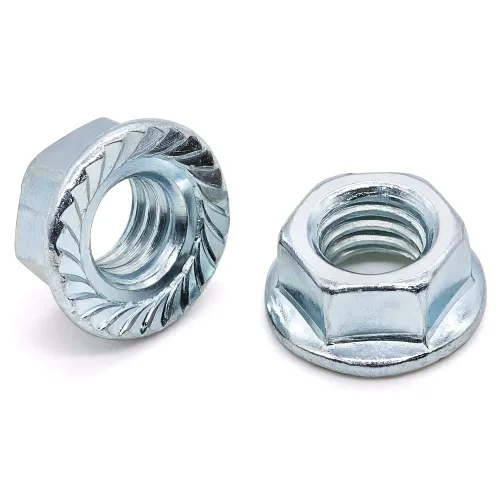 Vista 5 de Glvaner - Tuercas hexagonales de brida dentada de 1/2 "-13, acero al carbono, acabado chapado en zinc, tuercas hexagonales con cabezal de arandela