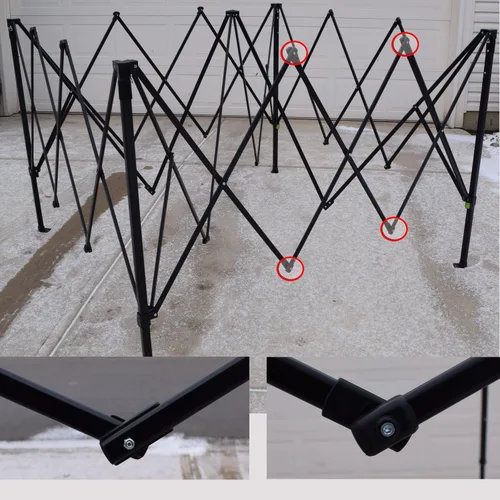 Vista 2 de OZARK TRAIL Coleman First Up 10x10 Instant Canopy-4 Cross Connectors Parts