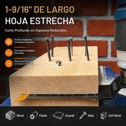Vista 7 de Hojas de sierra oscilantes de 55 piezas, cuchillas multiherramienta