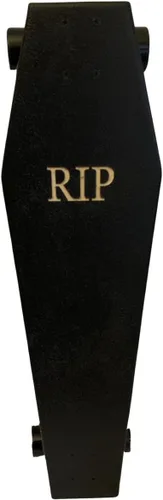 Vista 3 de Coffin Death Tarot Monopatín negro Longboard 42x12 Coffin Croozer