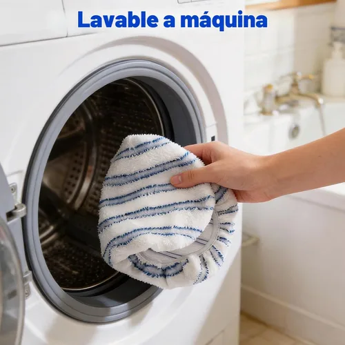 Vista 8 de Masthome Trapeador plano grande de 16 pulgadas, 3 almohadillas de fregona de microfibra