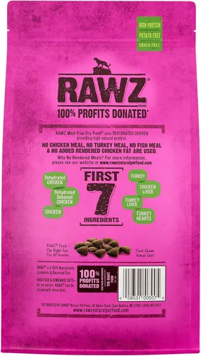 Vista 2 de Rawz® Comida Seca para Gatos Sin Harina, Pollo Deshidratado, Receta de Pavo y Pollo (1.75 Lb)