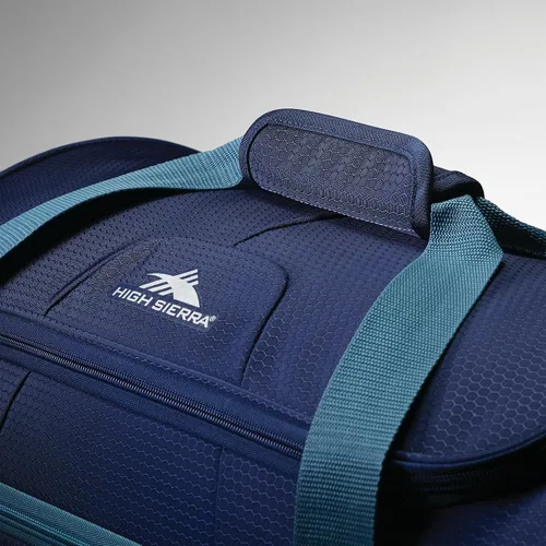 Vista 7 de High Sierra Fairlead - Bolsa de viaje portátil de poliéster de 34 pulgadas con ruedas y mango telescópico empotrado, color grisazul, Azul marino
