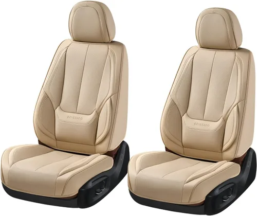 Vista 18 de Coverado - Fundas de asiento de automóvil, fundas de asiento delantero, funda de asiento de automóvil, protector de asiento de automóvil Beige