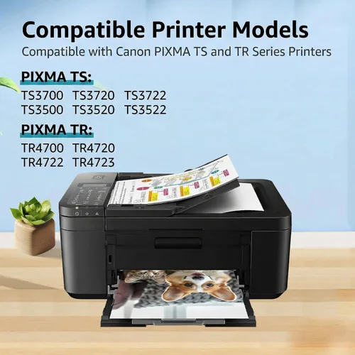 Vista 2 de Paquete combinado de cartuchos de tinta 275XL 276XL para Canon, PG-275XL CL-276XL Reemplazo compatible con PIXMA TS3500 TS3520 TS3522 TS3700 TS3720