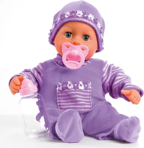 Vista 8 de Bayer: Muñeca de bebé de 15 pulgadas "First Words" en gris, con 24 sonidos y accesorios