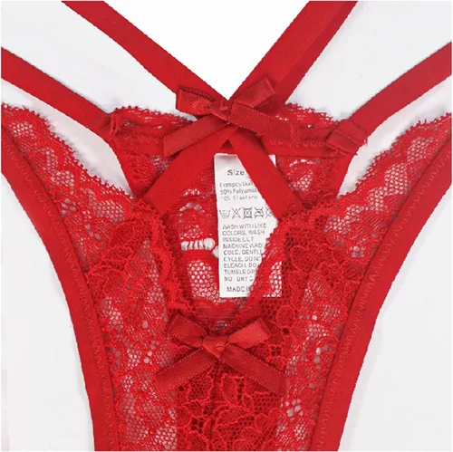 Vista 5 de Banamic Tangas G String para mujer, ropa interior de encaje floral, tangas de cintura media, bragas