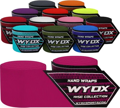 Vista 16 de WYOX Gel Boxing Hand Wraps for Men Women – Elasticated Padded Long Wrist Straps Cotton & Nylon Blend for Muay Thai MMA, Kickboxing, BJJ Combat