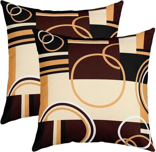 Vista 39 de Erosebridal Juego de 2 fundas de almohada rústicas con diseño de oso, de 16x16 pulgadas, fundas de almohada de cuadrícula de búfalo, fundas