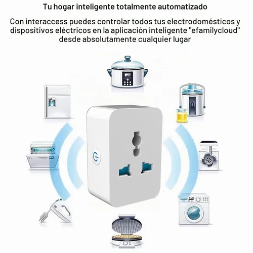 Vista 7 de Mini enchufe inteligente 15A enchufe de EE. UU. CA 100 a 240V toma de corriente inteligente para el hogar con función de temporizador Control de voz