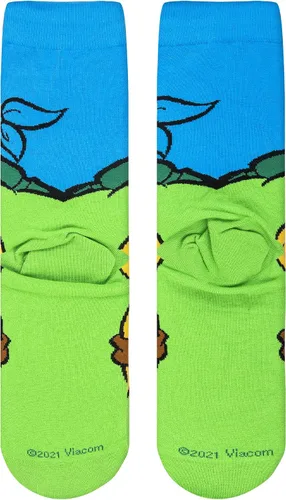 Vista 6 de Odd Sox, Nickelodeon TMNT Teenage Mutant Ninja Turtles, 90's Cartoon, Fun Socks
