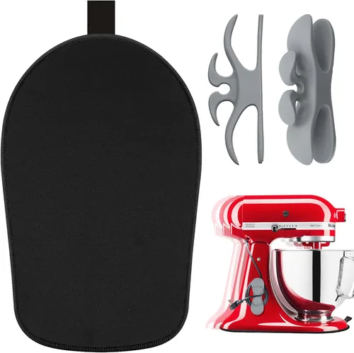 Vista 11 de Tapete deslizante para batidora de pie Kitchenaid con organizadores de cable flexible para electrodomésticos KitchenAid de 4.5 a 8 cuartos de galón