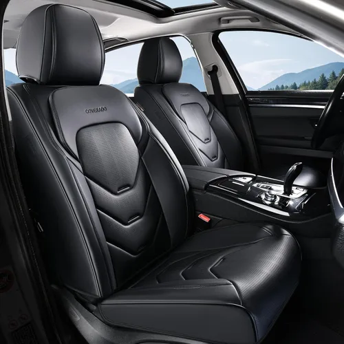Vista 35 de Coverado Funda de asiento de automóvil, funda de asiento delantero para automóvil, protector de asiento de automóvil de cuero impermeable, fundas