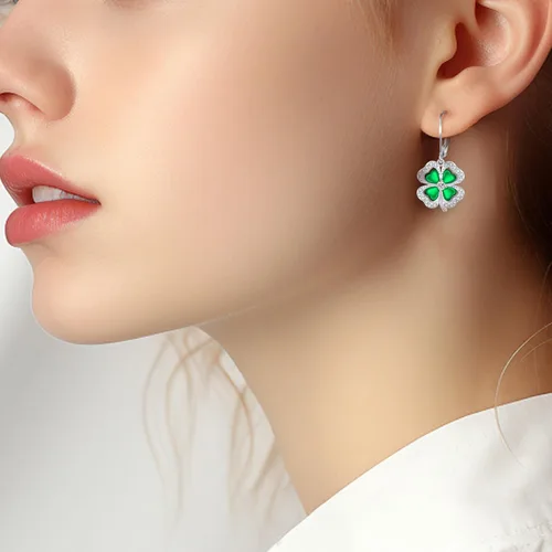 Vista 79 de Aretes colgantes de plata de ley con diseño de árbol de la vida, flor, abeja, animales, gato, colibrí, piedra lunar, turquesa, aretes con cierre