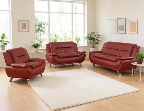 Vista 56 de Sofás de cuero para sala de estar, juego de sofá seccional, juego de 2 piezas de muebles para sala de estar, juego de sofá y sofá biplaza