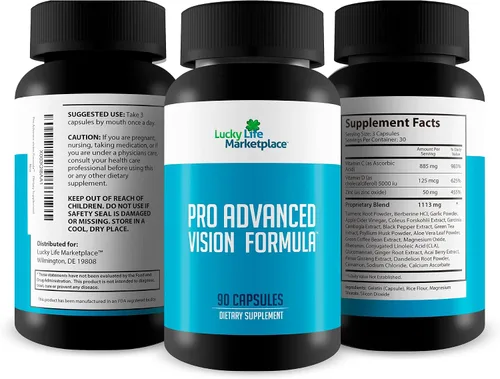 Vista 4 de Pro Advanced Vision Formula - Suplemento de apoyo para la salud ocular - Ayuda a la visión saludable y agudeza visual - Ayuda a reducir la fatiga