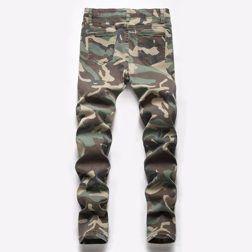 Vista 2 de Jeans de mezclilla ajustados y rasgados para niño