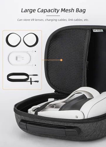 Vista 3 de Hooshion Carrying Case for Meta Quest 3 Accessories, Protector Travel Storage Case for Meta VR3 Official Gaming Headset and Touch Controllers, hard