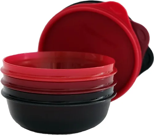 Vista 2 de Tupperware Recipiente hermético a prueba de fugas (juego de 3, 10.1 fl oz) Cereza, Rubí, Negro, 11155467