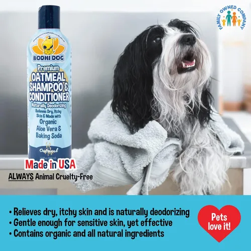 Vista 4 de Bodhi Dog Champú de avena de 17 onzas + paquete de agua dental de menta