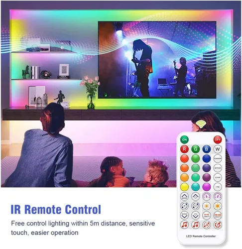 Vista 5 de Controlador LED SP611E Aplicación de música Bluetooth para WS2811WS2812 Tira de luz LED direccionable IR38 teclas DC5V 24V Multicolor