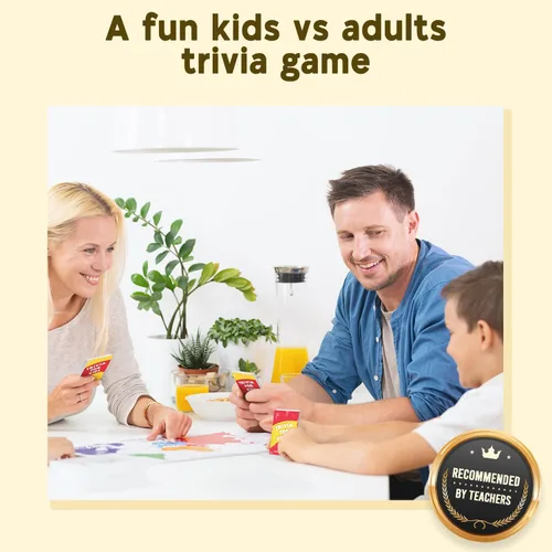 Vista 2 de ¿Quién sabe más? Niños o adultos, El juego de trivia definitivo para niños, adolescentes y adultos - Un divertido juego de fiesta familiar