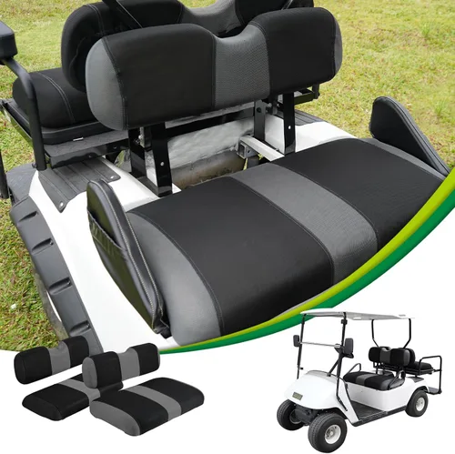 Vista 22 de Fundas de asiento delantero y trasero para carrito de golf para Yamaha G2 G8 G9 G11 G14 G16 G19 G20 G21 G22, tela de poliéster duradera, fundas