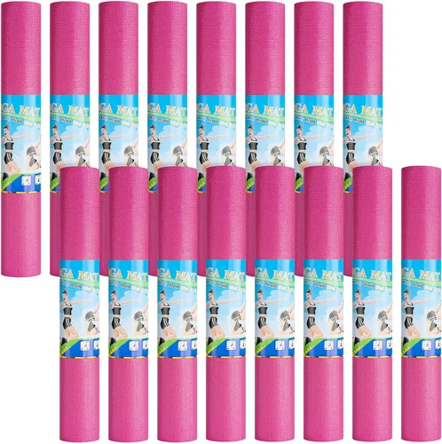 Vista 16 de Alfombrilla de yoga de 0.118 pulgadas de grosor a granel, antideslizante para ejercicio, entrenamiento, fitness, para mujeres y hombres, gimnasio