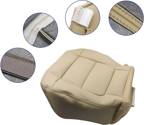 Vista 2 de FZJDSD Funda de asiento de piel de repuesto para Ford F/150 Lariat Super Crew 2001 2002 2003