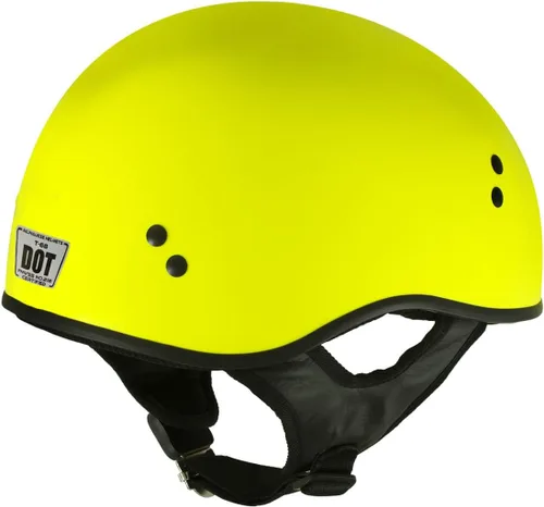 Vista 5 de Milwaukee Helmets T68 'The O.G.' Hi-Vis - Casco para motocicleta, color amarillo neón, aprobado por DOT, para hombres y mujeres