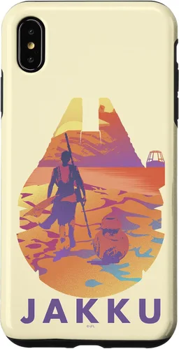 Vista 7 de Funda de relleno para iPhone 15 Star Wars Jakku Millennium Falcon
