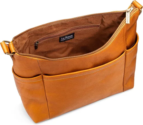 Vista 3 de Le Donne Bolso de hombro Cheyenne Hobo de cuero de grano completo para mujer