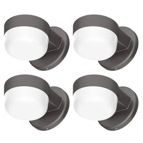 Vista 8 de TIERONE Moderno paquete de luz LED de seguridad con fotocélula del atardecer al amanecer, aplique de pared al aire libre para patio, porche
