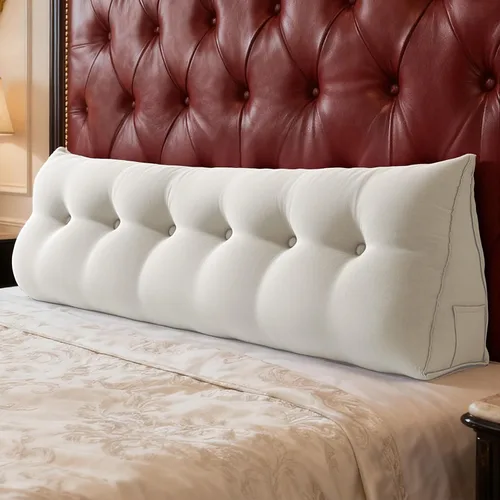 Vista 27 de WOWMAX Almohada ergonómica para cabecero para cama de tamaño matrimonial, almohadas tapizadas multifuncionales para cabecero, tableros portátiles