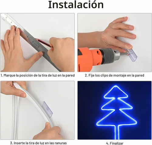 Vista 5 de DELight AC 110-120V impermeable IP65 camión de comida RGB 10 pies extensión de luces de neón con control remoto y aplicación sincronización
