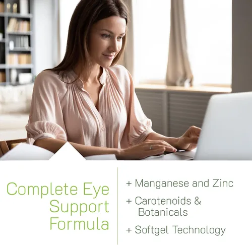 Vista 4 de Irwin Naturals Vision Sharp Multi-Nutrient Eye Health con luteína, arándano y omega-3 - 42 cápsulas blandas líquidas