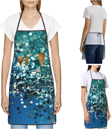 Vista 5 de Kitchen Cooking Aprons for Women Men Monkey Waterproof Bib Apron with Pockets Adjustable Chef Apron