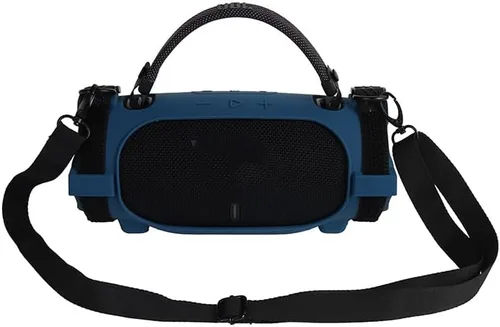 Vista 2 de Funda de silicona para JBL Charge 6 Funda protectora para altavoces, funda de transporte de viaje con correa para el hombro (azul marino)