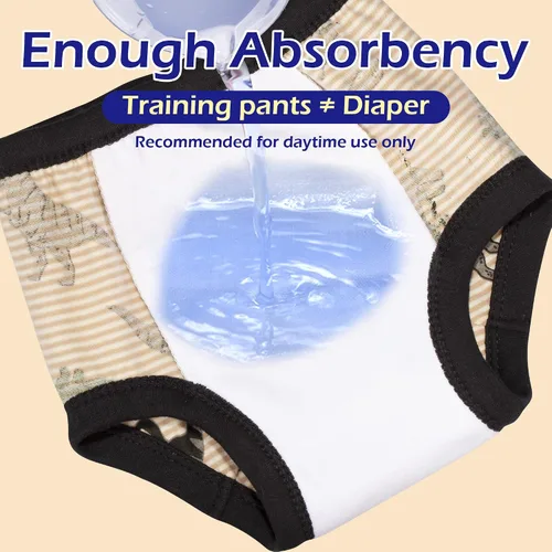 Vista 3 de BIG ELEPHANT Potty Training Underwear - 10 Pack, 100% Cotton Absorbent Unisex Toddler Pee Pants for Boys Girls