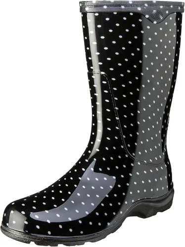 Vista 15 de Sloggers Waterproof Garden Rain Boots for Women - Cute MidCalf Boots Negro