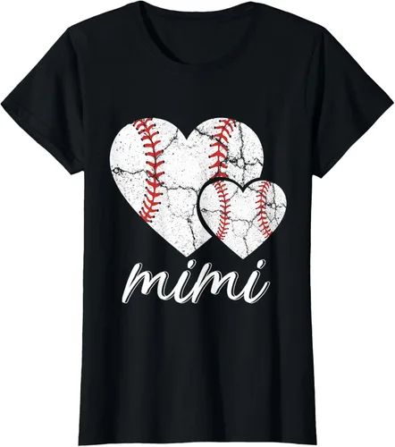 Vista 51 de Camiseta de béisbol Mimi para el Día de la Madre, Negro, S