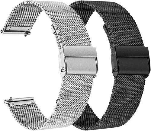 Vista 6 de FitTurn Correa de metal compatible con Motorola Moto Watch 120, correa de repuesto de acero inoxidable de liberación rápida para Motorola Moto Watch